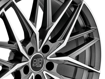 MSW 50 gun metal poliert Alufelge 8x18 Zoll ET28 LK 5x112 ML73.1 – Bild 5