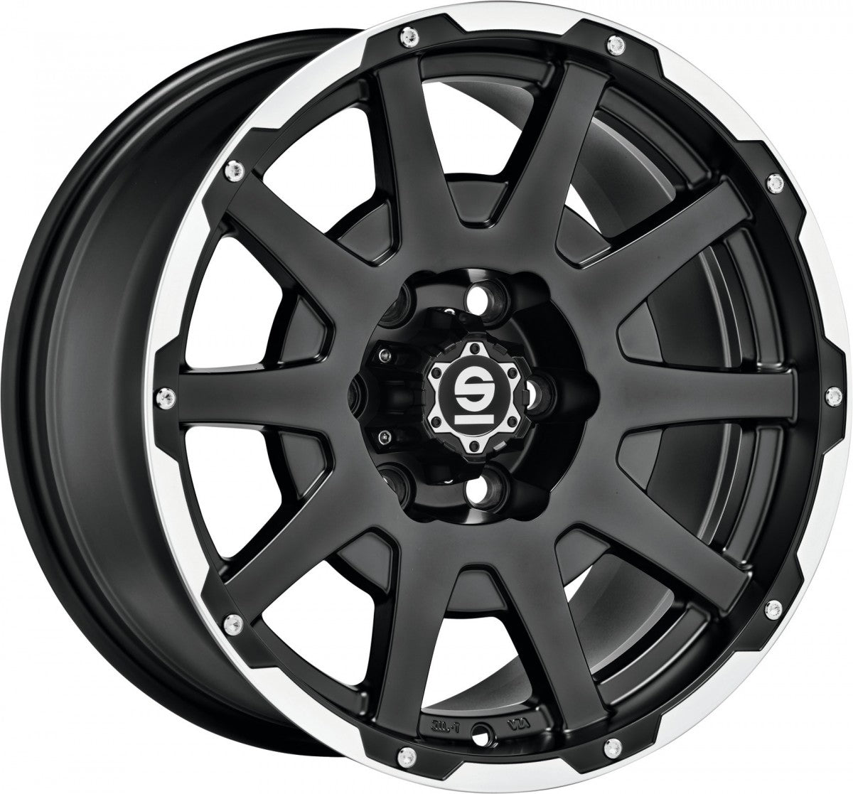 Sparco Dakar matt black lip polished + rivets Alufelge 8.5x17 Zoll ET0 LK 5x127 ML71.6
