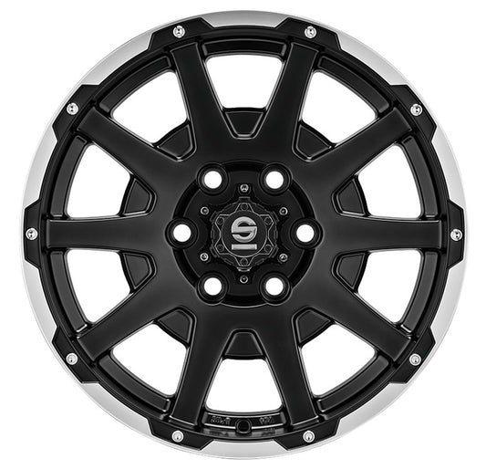 Sparco Dakar matt black lip polished + rivets Alufelge 8.5x17 Zoll ET0 LK 6x114.3 ML66.1 – Bild 2