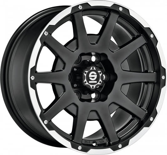 Sparco Dakar matt black lip polished + rivets Alufelge 8.5x17 Zoll ET0 LK 6x120 ML67.1