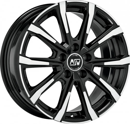 MSW 79 gloss black full polished Alufelge 6.5x16 Zoll ET45 LK 5x108 ML63.4