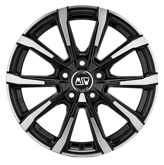 MSW 79 gloss black full polished Alufelge 6.5x16 Zoll ET45 LK 5x108 ML63.4 – Bild 2