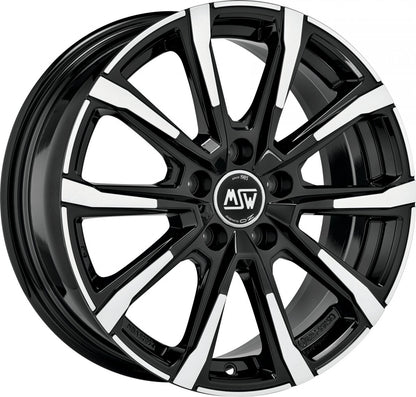 MSW 79 gloss black full polished Alufelge 7x18 Zoll ET35 LK 5x114.3 ML66.06