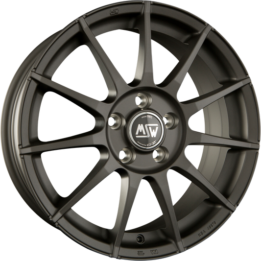 MSW 85 Matt Gun Metal Alufelge 6.5x16 Zoll ET38 LK 4x108 ML65.1 – Bild 2