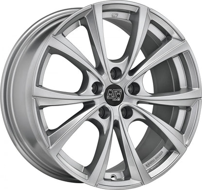 MSW 27 T full silver Alufelge 8.5x18 Zoll ET40 LK 5x114.3 ML64.12