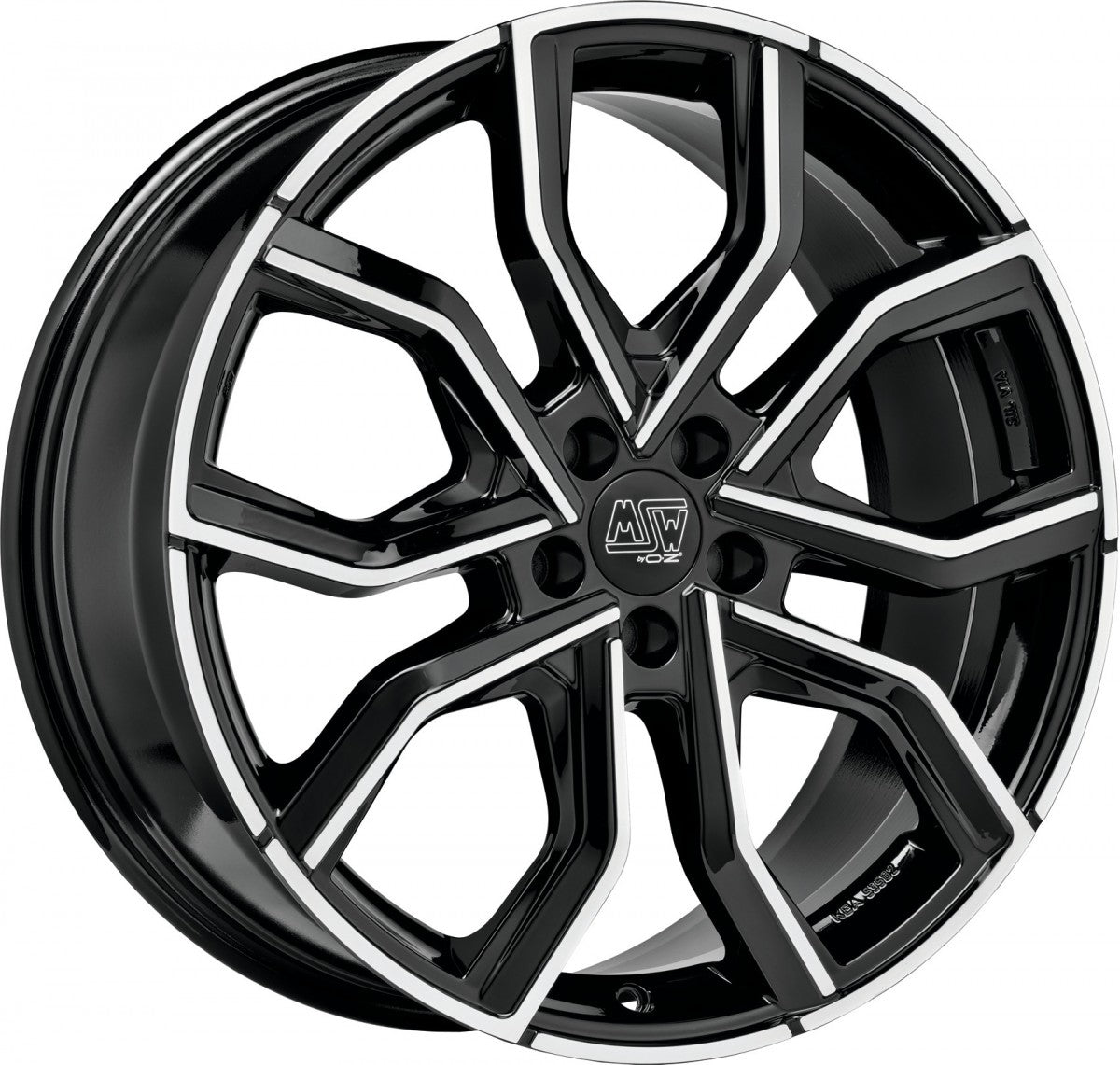 MSW 41 gloss black full polished Alufelge 7.5x19 Zoll ET45 LK 5x114.3 ML73.1