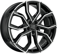 MSW 41 gloss black full polished Alufelge 7.5x19 Zoll ET45 LK 5x114.3 ML73.1