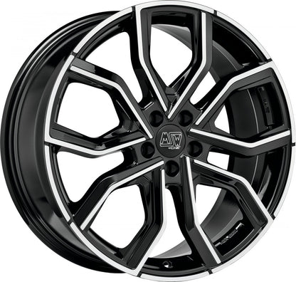 MSW 41 gloss black full polished Alufelge 7.5x19 Zoll ET45 LK 5x114.3 ML73.1