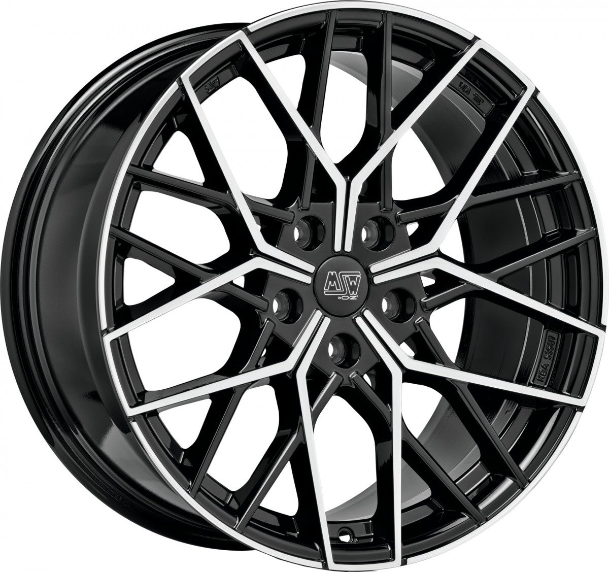 MSW 74 gloss black full polished Alufelge 9x20 Zoll ET35 LK 5x112 ML73.1