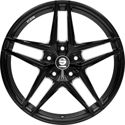 Sparco Record gloss black Alufelge 8x18 Zoll ET35 LK 5x112 ML73.1 – Bild 2