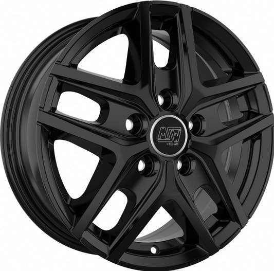 MSW 40 Van gloss black Alufelge 6.5x16 Zoll ET48 LK 5x118 ML71.1