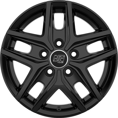 MSW 40 Van gloss black Alufelge 6.5x16 Zoll ET65 LK 5x130 ML78.1 – Bild 2