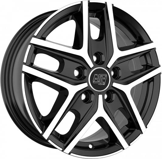 MSW 40 Van gloss black full polished Alufelge 6.5x16 Zoll ET55 LK 5x160 ML65.1