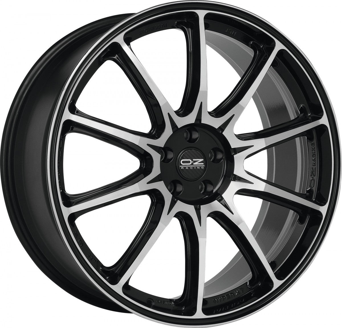 OZ Hyper XT HLT gloss black diamond cut Alufelge 10x22 Zoll ET48 LK 5x130 ML71.56