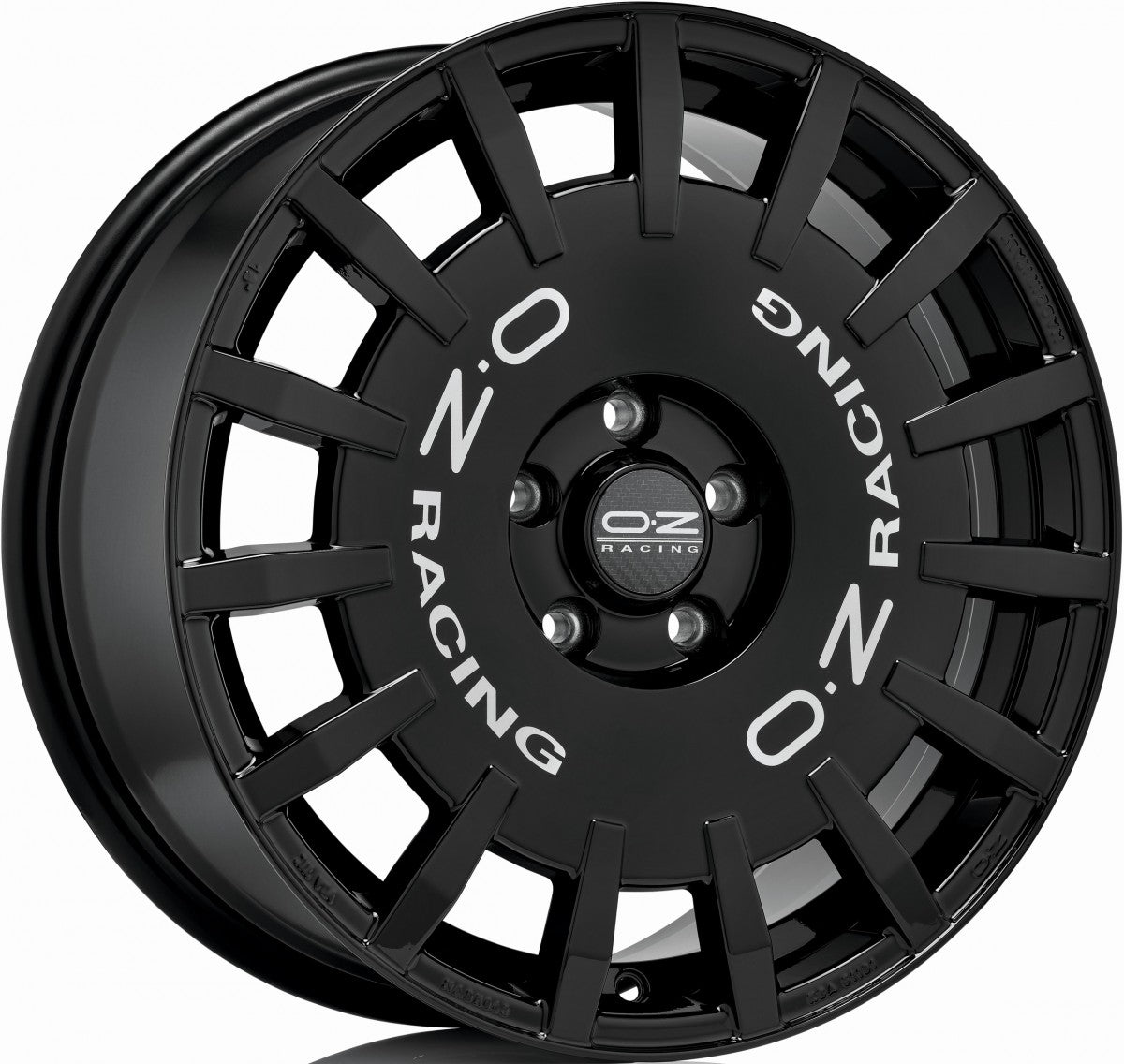 OZ Rally Racing gloss black Alufelge 7x17 Zoll ET45 LK 4x100 ML68