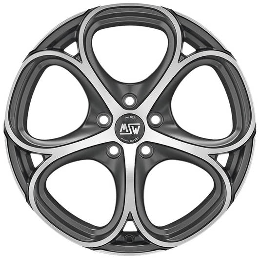 MSW 82 gun metal poliert Alufelge 8x18 Zoll ET30 LK 5x110 ML65.06 – Bild 2