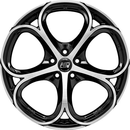 MSW 82 gloss black full polished Alufelge 8x18 Zoll ET30 LK 5x110 ML65.06 – Bild 2
