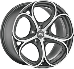 MSW 82 gun metal poliert Alufelge 8x18 Zoll ET35 LK 5x112 ML73.1