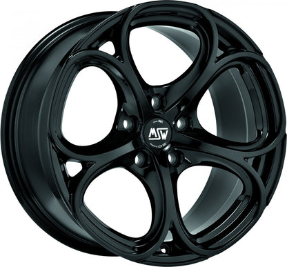 MSW 82 gloss black Alufelge 8x18 Zoll ET35 LK 5x112 ML73.1