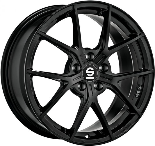 Sparco Podio gloss black Alufelge 8x18 Zoll ET45 LK 5x100 ML63.3