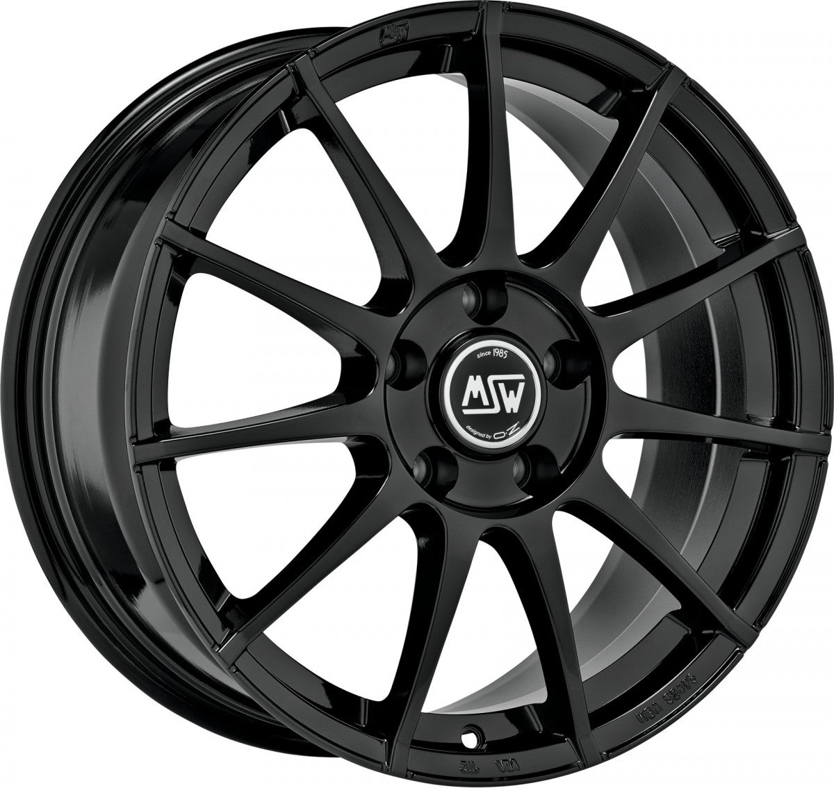 MSW 85 gloss black Alufelge 7x17 Zoll ET35 LK 4x98 ML58.06