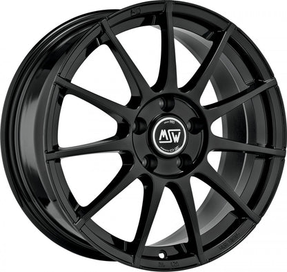 MSW 85 gloss black Alufelge 7x17 Zoll ET35 LK 4x98 ML58.06