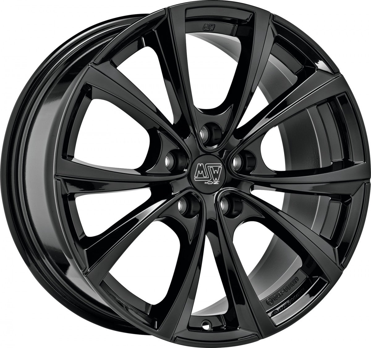 MSW 27 T gloss black Alufelge 9.5x19 Zoll ET45 LK 5x114.3 ML64.12