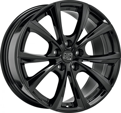 MSW 27 T gloss black Alufelge 9.5x19 Zoll ET45 LK 5x114.3 ML64.12