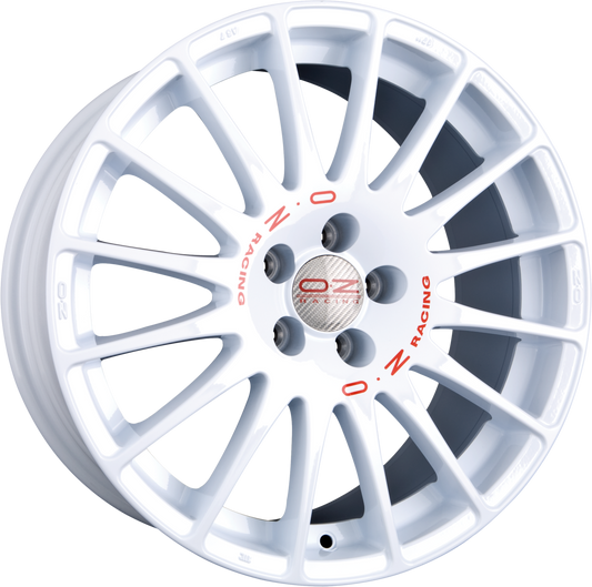 OZ Superturismo WRC Race White + Red Lettering Alufelge 8x17 Zoll ET35 LK 5x100 ML68 – Bild 2