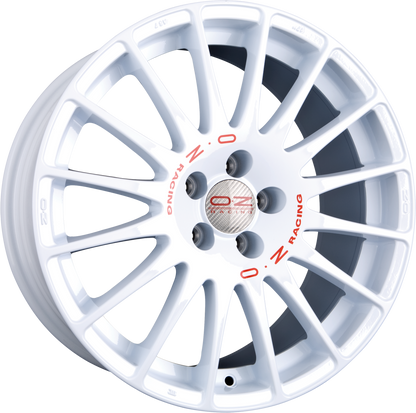 OZ Superturismo WRC Race White + Red Lettering Alufelge 8x17 Zoll ET35 LK 5x100 ML68 – Bild 2