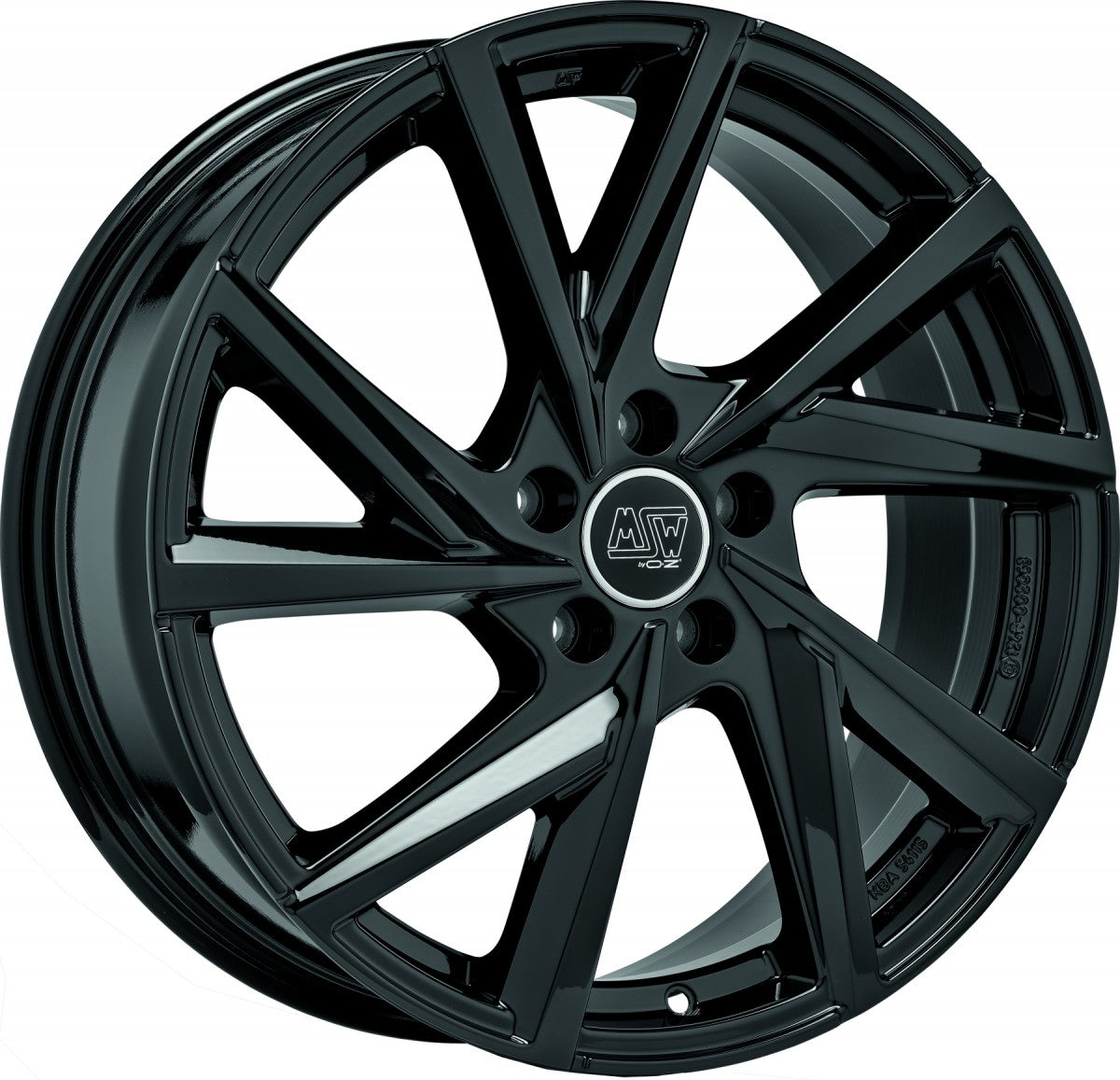 MSW 80/5 gloss black Alufelge 7.5x19 Zoll ET49 LK 5x112 ML66.46