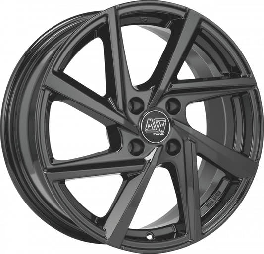 MSW 80/4 gloss black Alufelge 7x17 Zoll ET47 LK 4x108 ML63.4