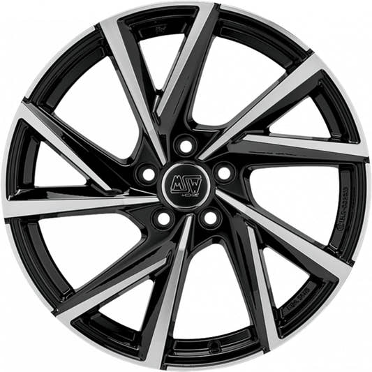 MSW 80/5 gloss black full polished Alufelge 7.5x18 Zoll ET25 LK 5x112 ML66.56 – Bild 2