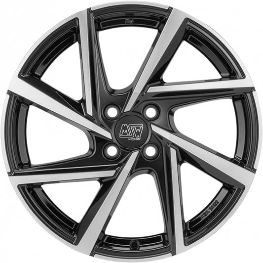 MSW 80/4 gloss black full polished Alufelge 6.5x16 Zoll ET45 LK 4x100 ML63.3 – Bild 2