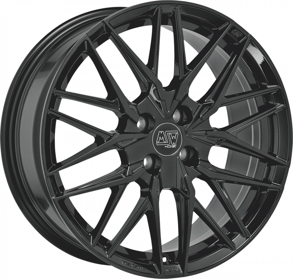 MSW 50/4 gloss black Alufelge 7.5x18 Zoll ET20 LK 4x108 ML65.06