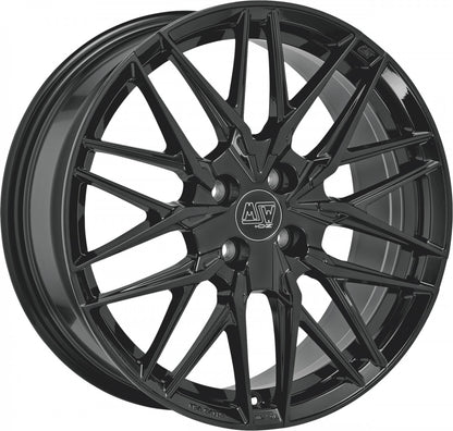MSW 50/4 gloss black Alufelge 7.5x18 Zoll ET25 LK 4x108 ML65.06