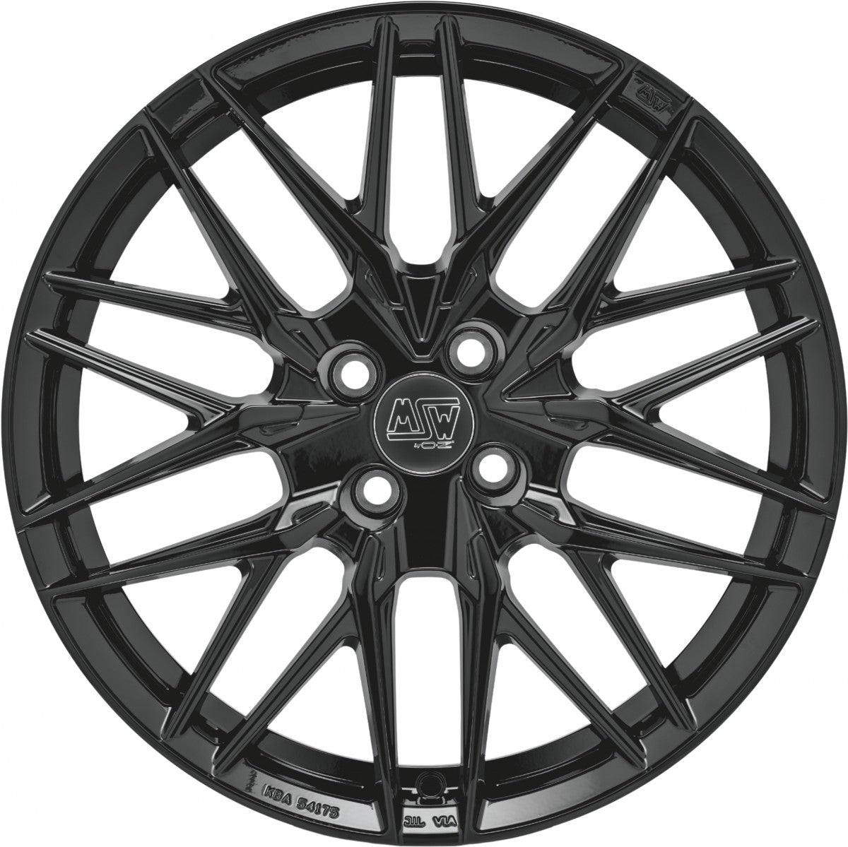 MSW 50/4 gloss black Alufelge 7.5x18 Zoll ET25 LK 4x108 ML65.06 – Bild 2