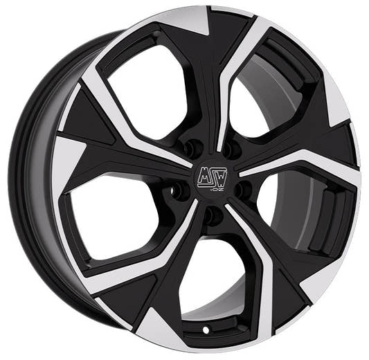 MSW 43 gloss black full polished Alufelge 7.5x18 Zoll ET42 LK 5x112 ML57.06