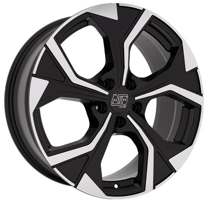 MSW 43 gloss black full polished Alufelge 8x19 Zoll ET40 LK 5x108 ML73.1