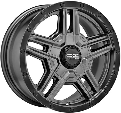 OZ Rally Adventure matt graphite black lip + rivets Alufelge 8x17 Zoll ET30 LK 5x150 ML110.1