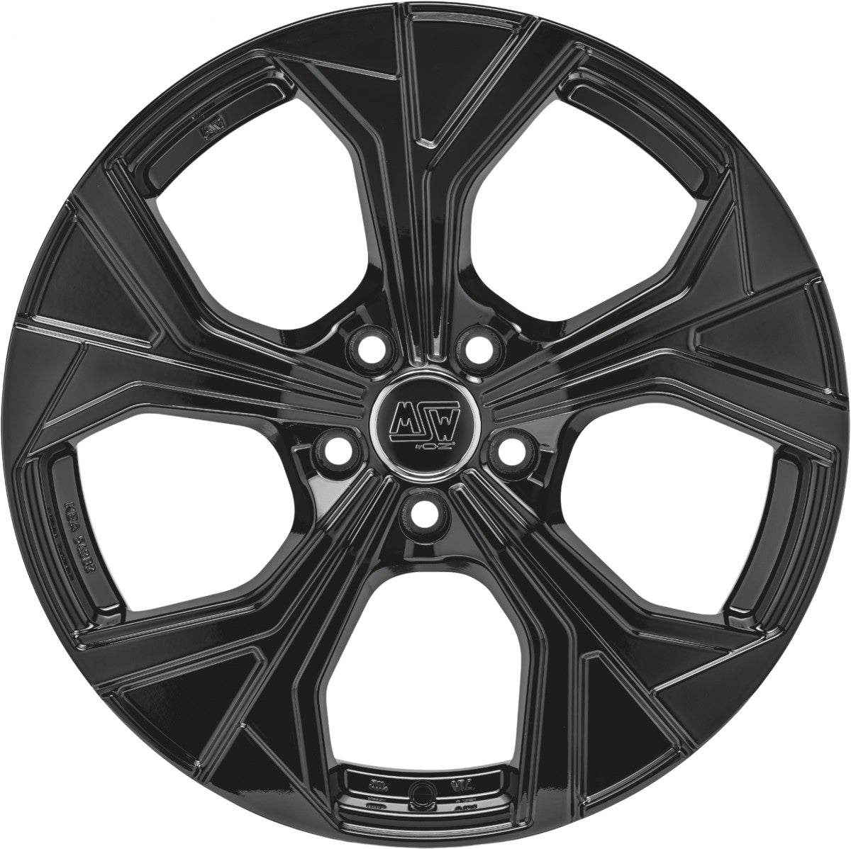 MSW 43 gloss black Alufelge 8x19 Zoll ET45 LK 5x112 ML73.1 – Bild 2