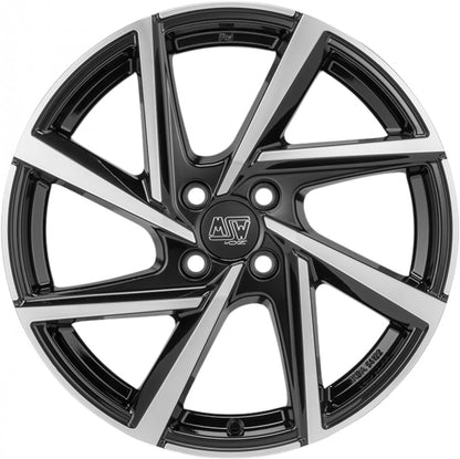 MSW 80/4 gloss black full polished Alufelge 5x17 Zoll ET40 LK 4x100 ML54.06 – Bild 2