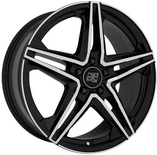 MSW 31 gloss black full polished Alufelge 7.5x19 Zoll ET32 LK 5x112 ML73.1
