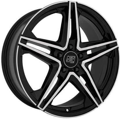 MSW 31 gloss black full polished Alufelge 8.5x19 Zoll ET43 LK 5x112 ML73.1