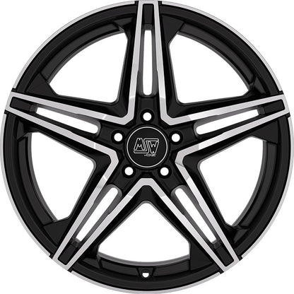 MSW 31 gloss black full polished Alufelge 8.5x19 Zoll ET43 LK 5x112 ML73.1 – Bild 2