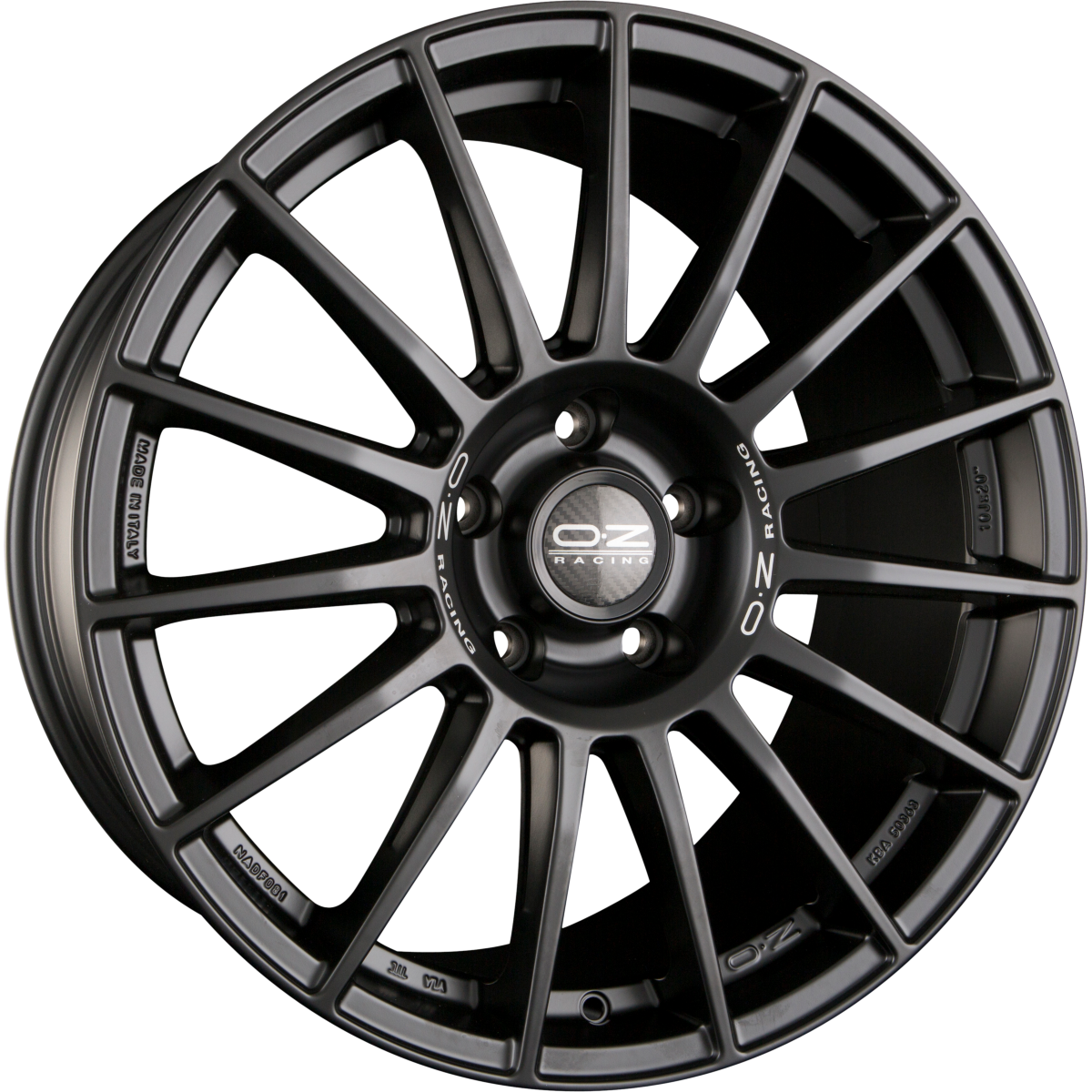 OZ Superturismo Dakar Matt Black + Silver Lettering Alufelge 9x22 Zoll ET42 LK 5x108 ML75 – Bild 2