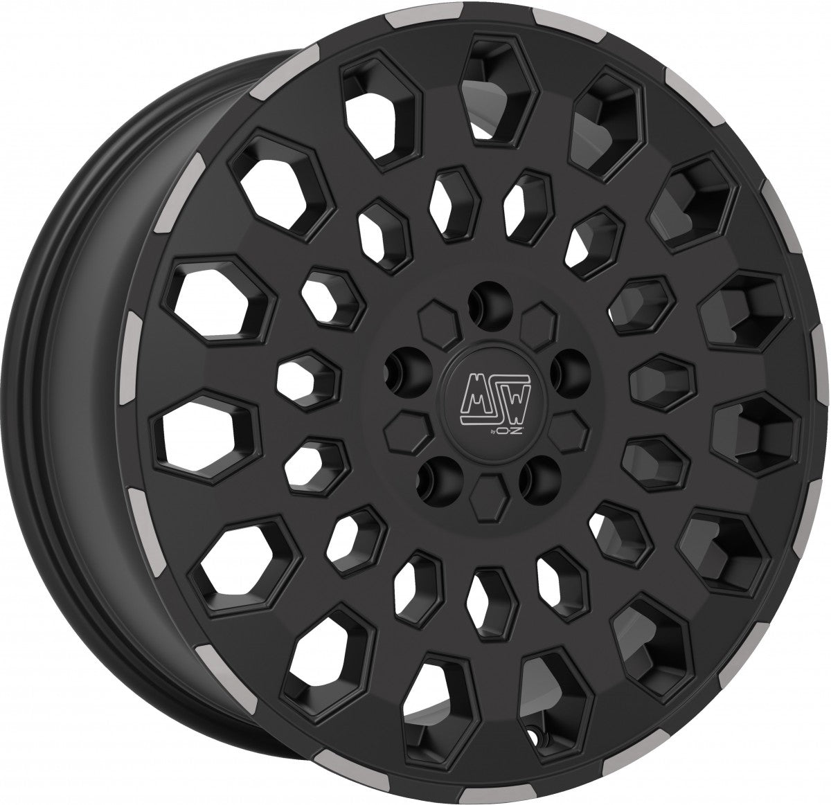 MSW 99 matt black lip polished Alufelge 6.5x16 Zoll ET55 LK 5x130 ML89.1