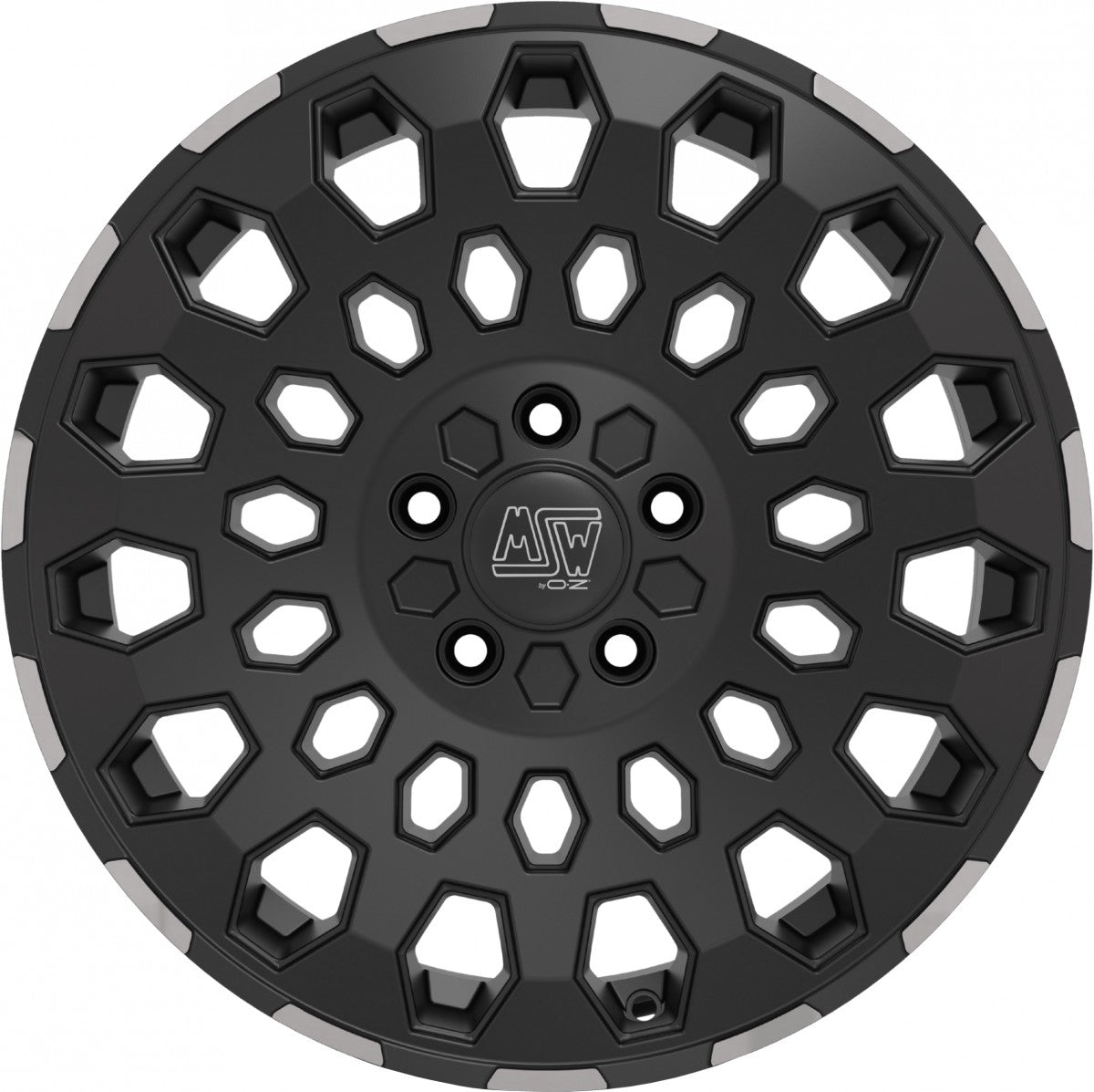 MSW 99 matt black lip polished Alufelge 8x17 Zoll ET45 LK 5x108 ML65.06 – Bild 2
