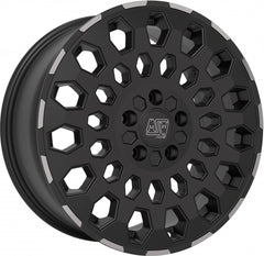 MSW 99 matt black lip polished Alufelge 8x17 Zoll ET35 LK 5x120 ML65.06