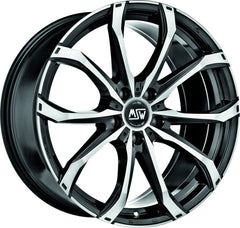 MSW 48 gloss black full polished Alufelge 9x19 Zoll ET50 LK 5x112 ML73.1